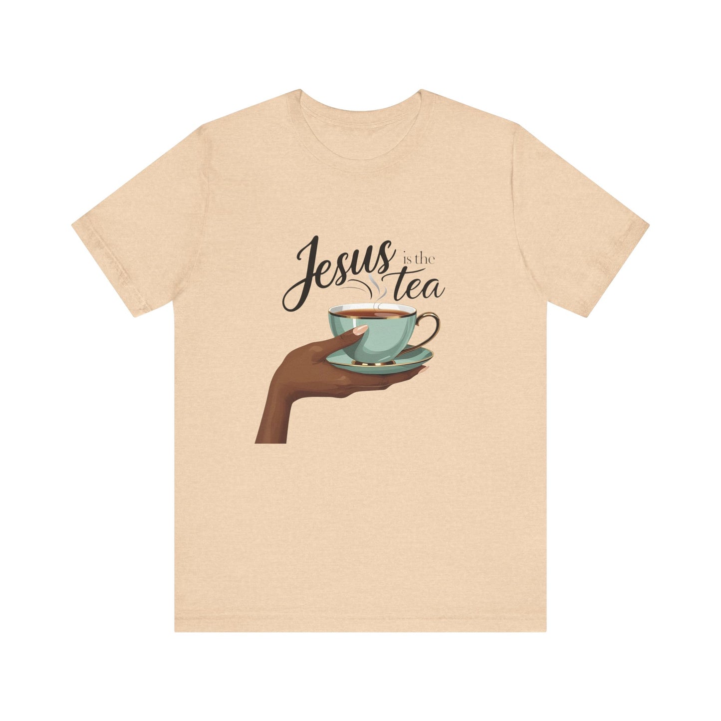 Jesus is the Tea Unisex Short Sleeve Tee, Casual Christian Shirt, Gift for Tea Lovers, Faith-Based Apparel, Inspirational T-Shirt
