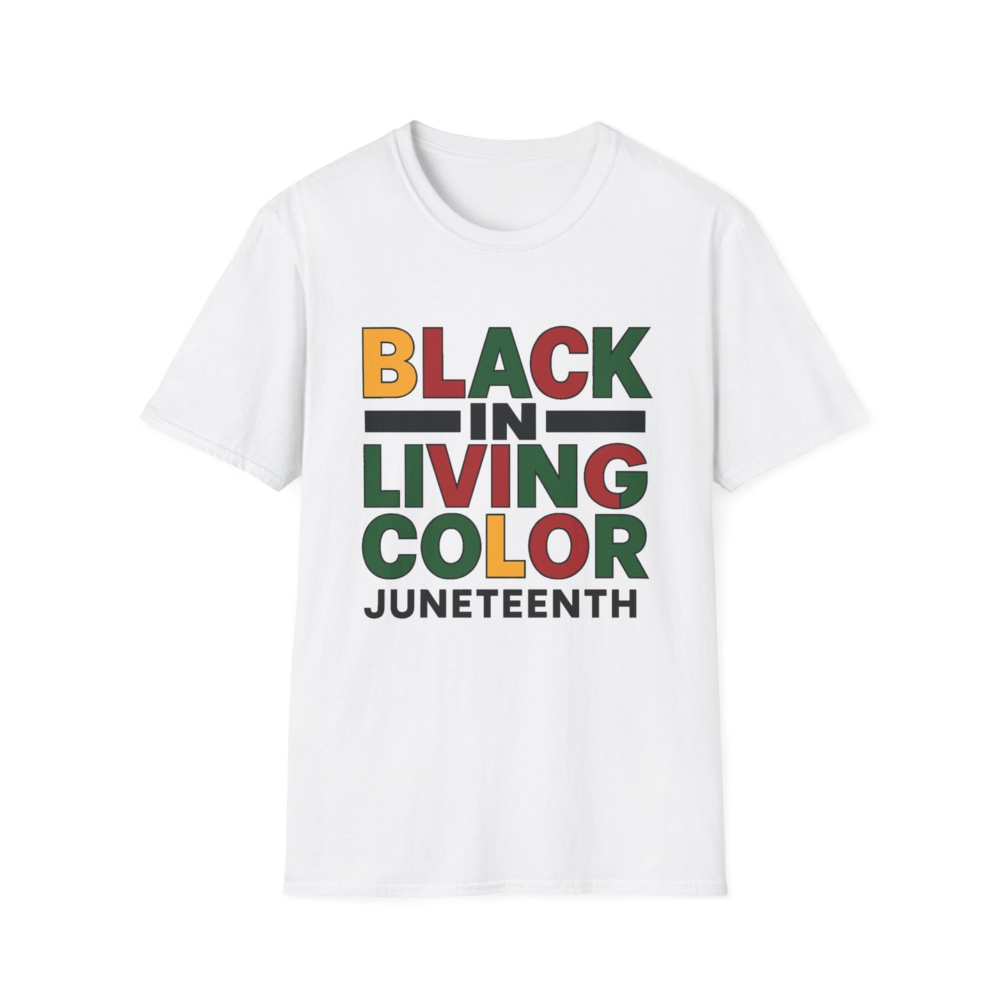 Juneteenth Black in Living Color T-Shirt - Unisex Softstyle Tee