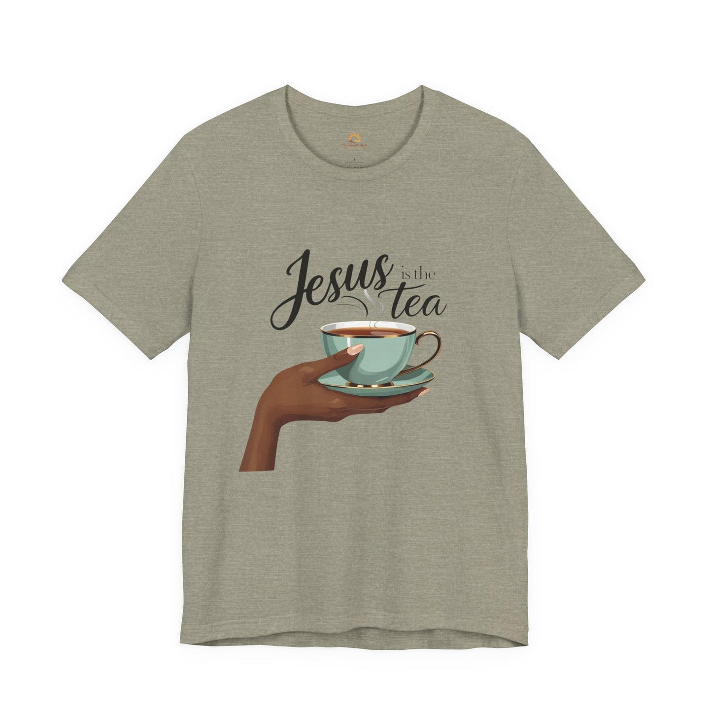 Jesus is the Tea Unisex Short Sleeve Tee, Casual Christian Shirt, Gift for Tea Lovers, Faith-Based Apparel, Inspirational T-Shirt