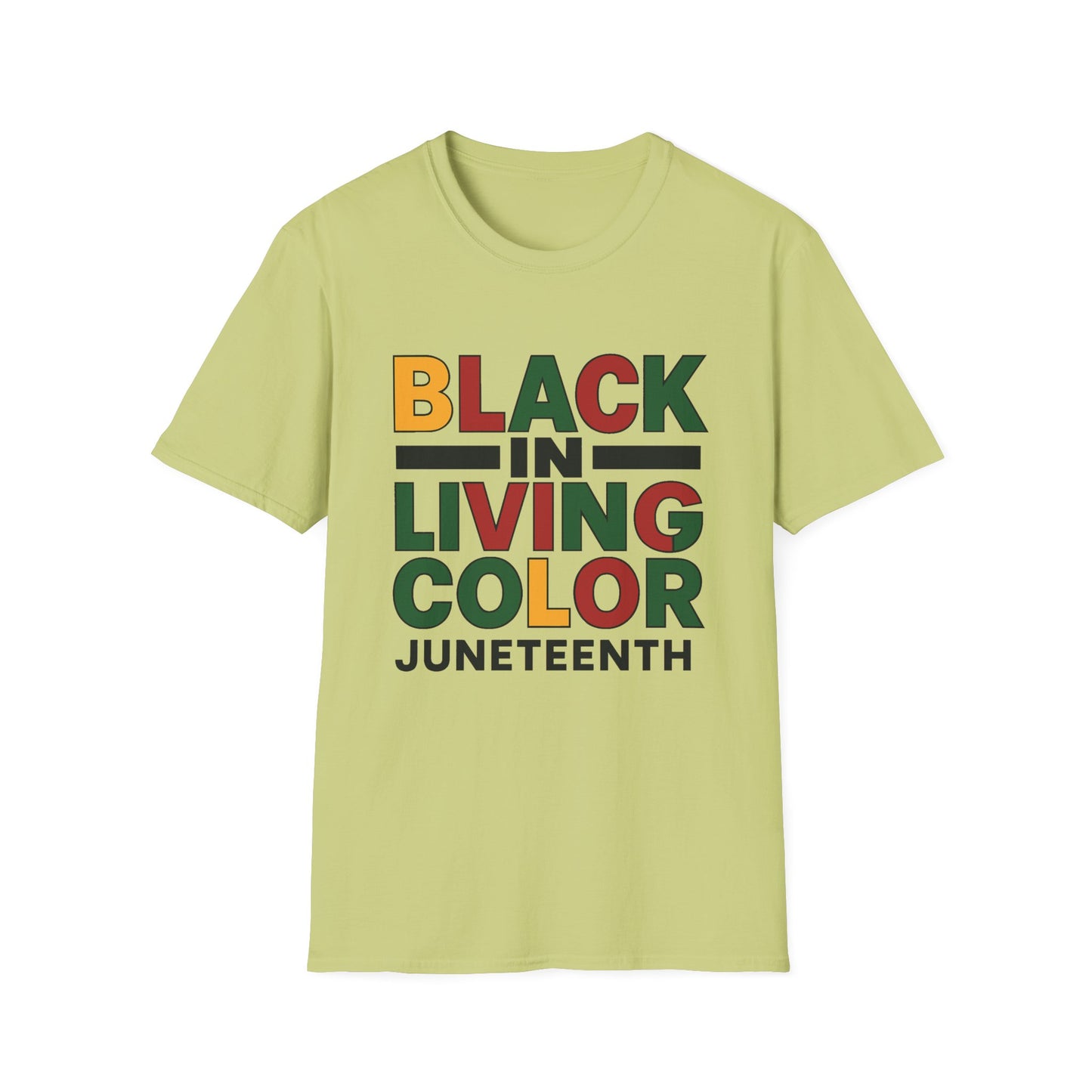 Juneteenth Black in Living Color T-Shirt - Unisex Softstyle Tee