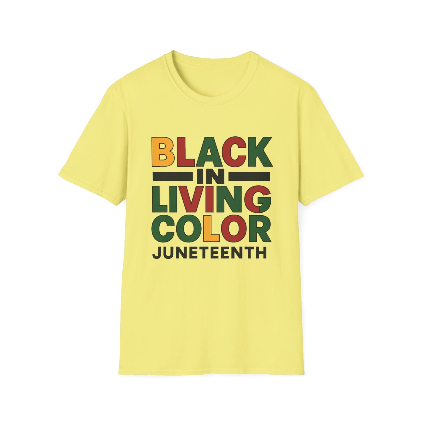 Juneteenth Black in Living Color T-Shirt - Unisex Softstyle Tee