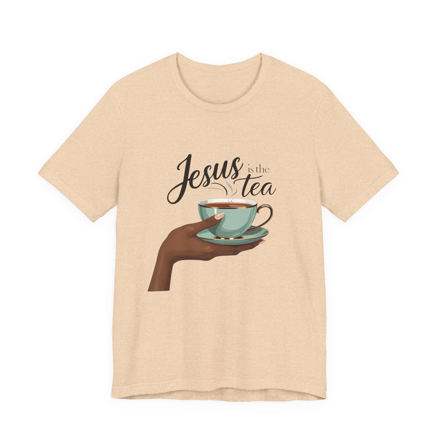 Jesus is the Tea Unisex Short Sleeve Tee, Casual Christian Shirt, Gift for Tea Lovers, Faith-Based Apparel, Inspirational T-Shirt