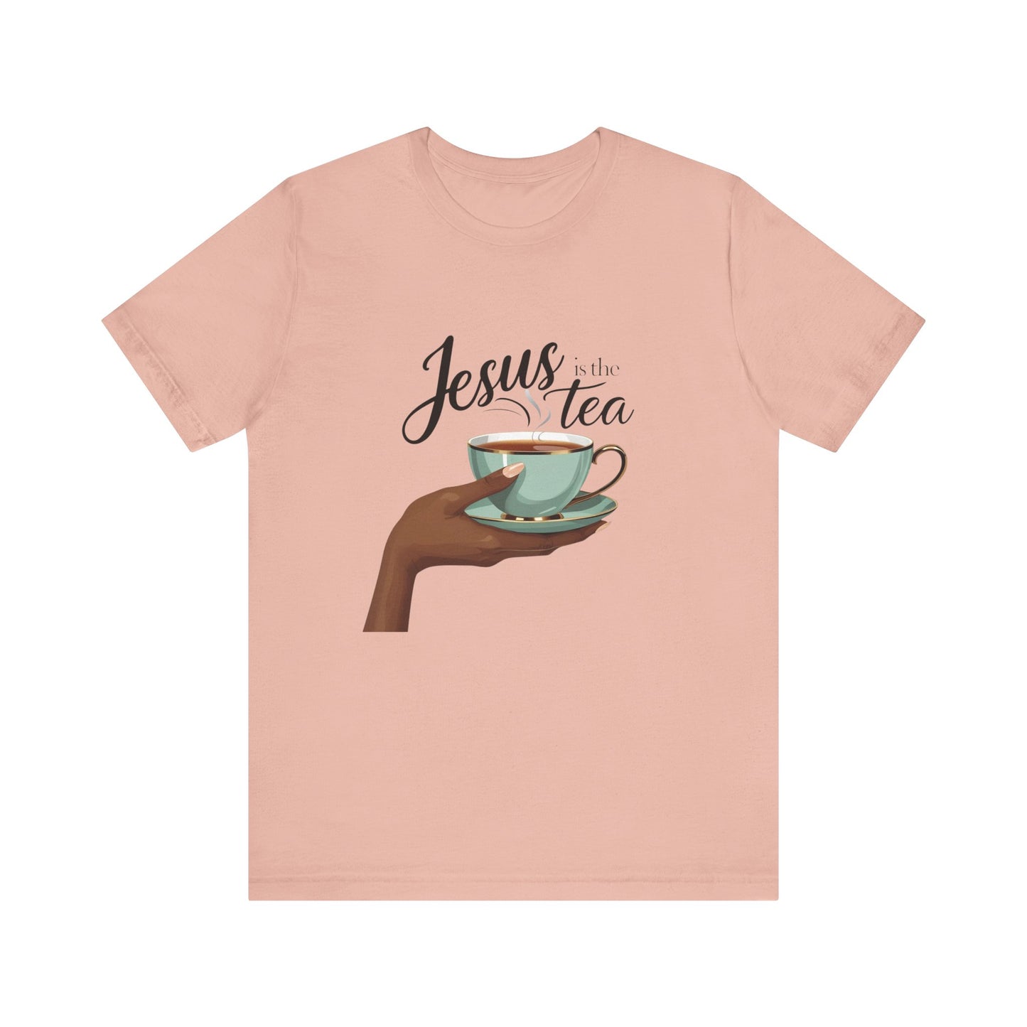 Jesus is the Tea Unisex Short Sleeve Tee, Casual Christian Shirt, Gift for Tea Lovers, Faith-Based Apparel, Inspirational T-Shirt