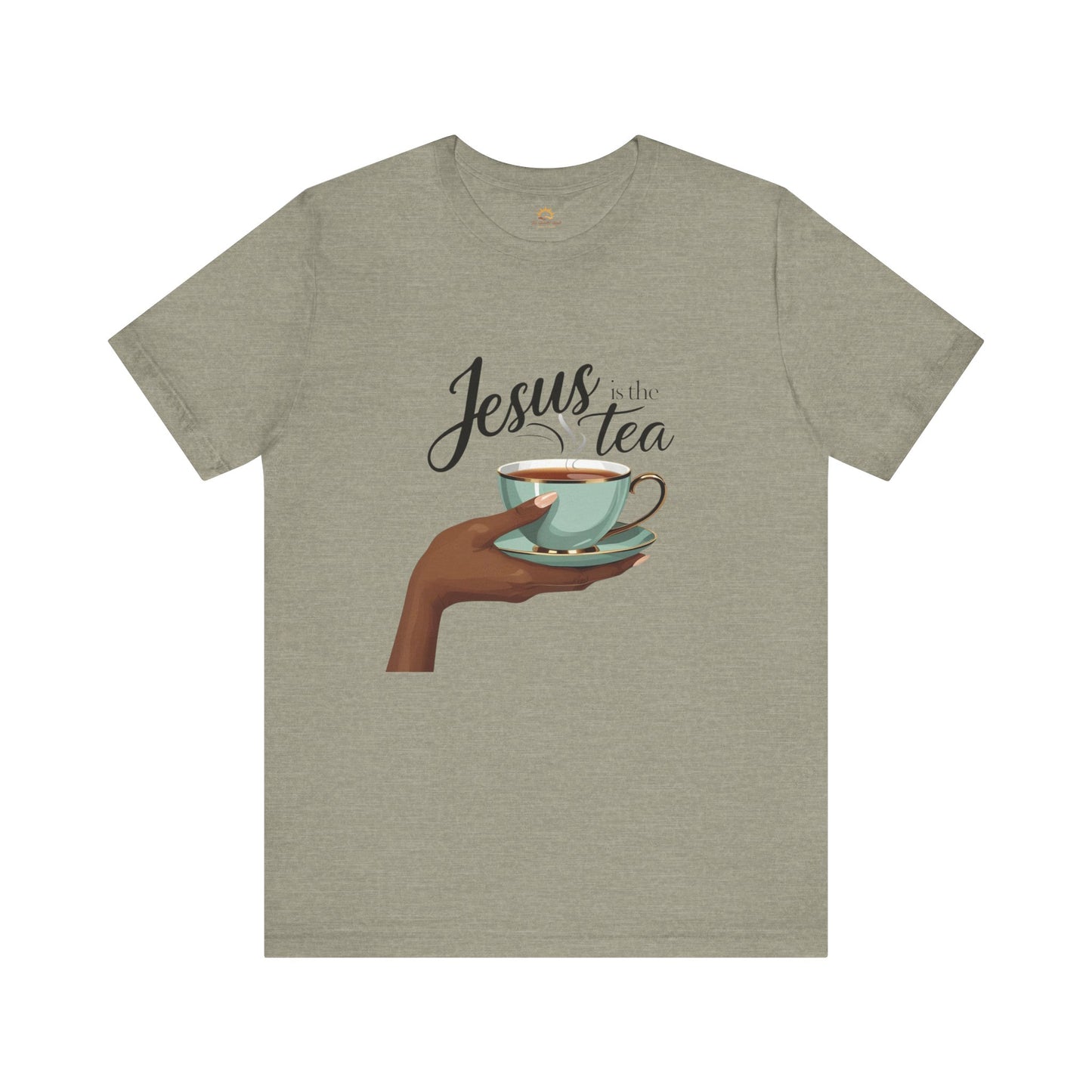 Jesus is the Tea Unisex Short Sleeve Tee, Casual Christian Shirt, Gift for Tea Lovers, Faith-Based Apparel, Inspirational T-Shirt
