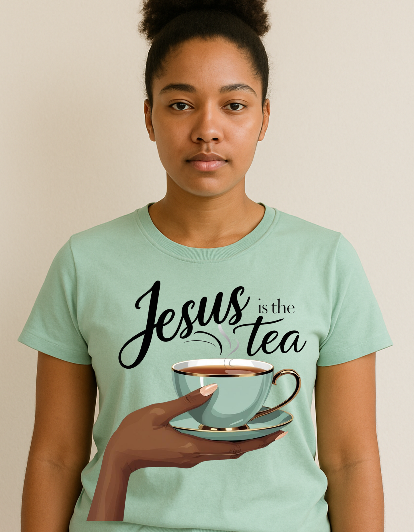 Jesus is the Tea Unisex Short Sleeve Tee, Casual Christian Shirt, Gift for Tea Lovers, Faith-Based Apparel, Inspirational T-Shirt