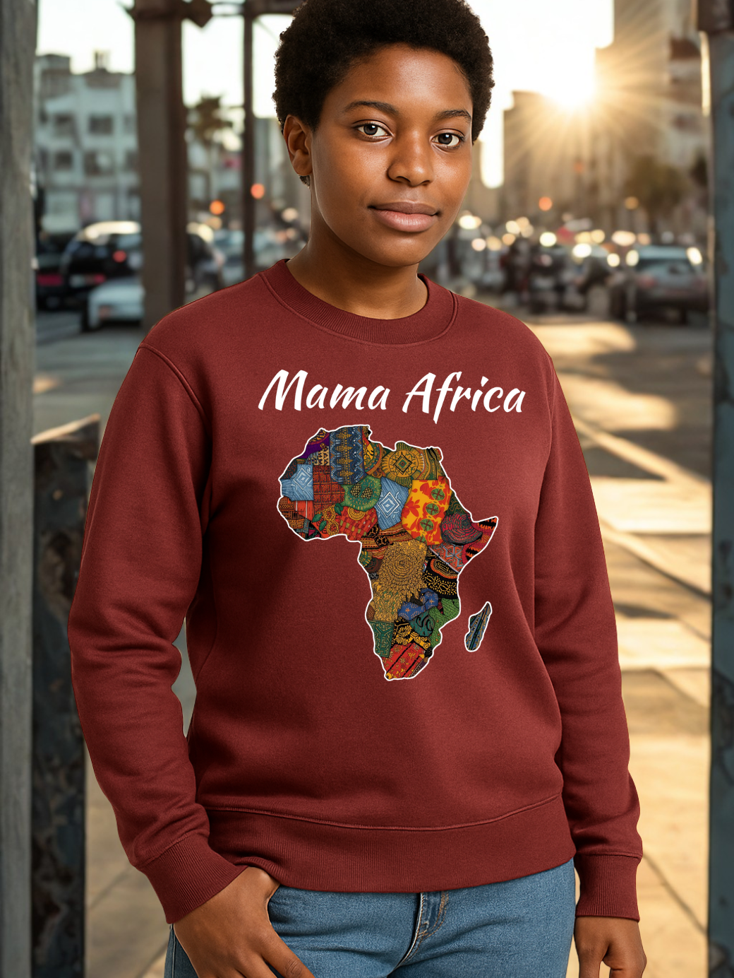 Mama Africa Unisex Crewneck Sweatshirt - Celebrate Heritage & Culture