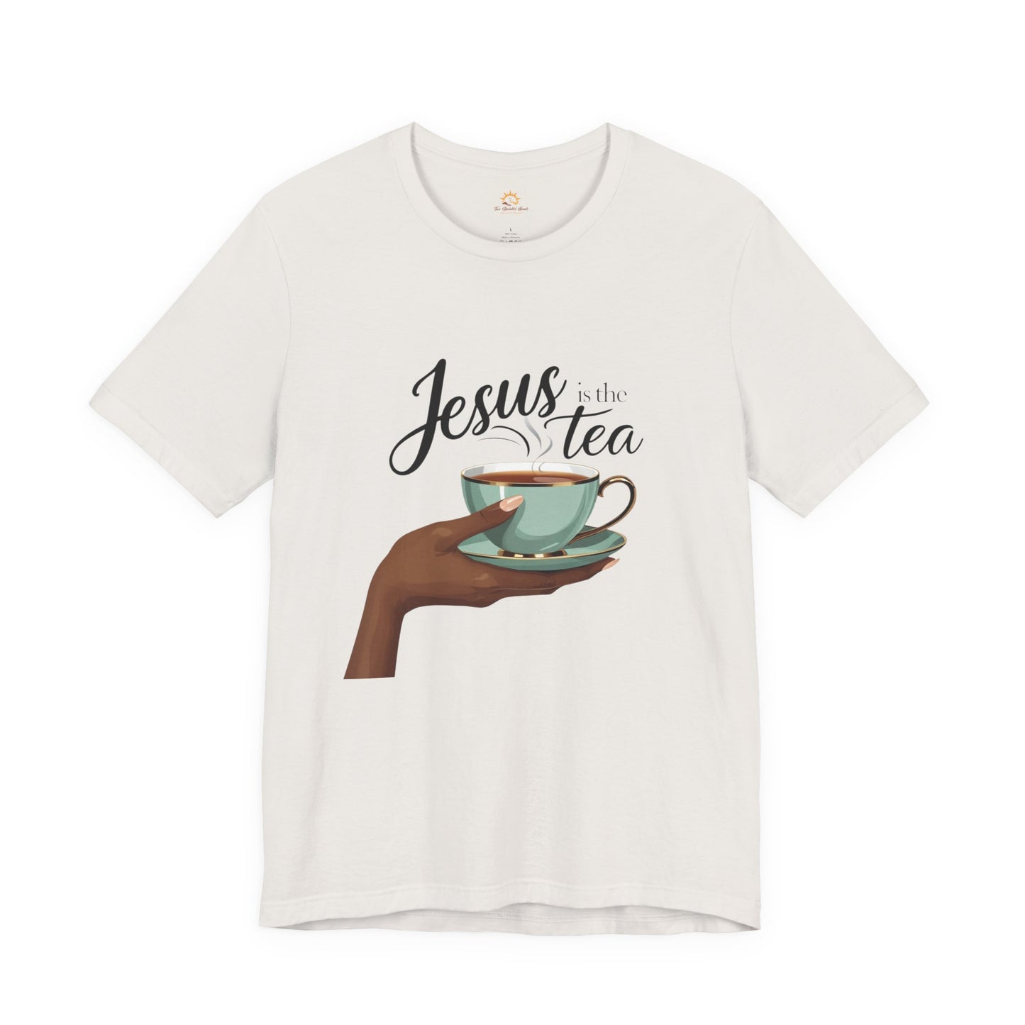 Jesus is the Tea Unisex Short Sleeve Tee, Casual Christian Shirt, Gift for Tea Lovers, Faith-Based Apparel, Inspirational T-Shirt