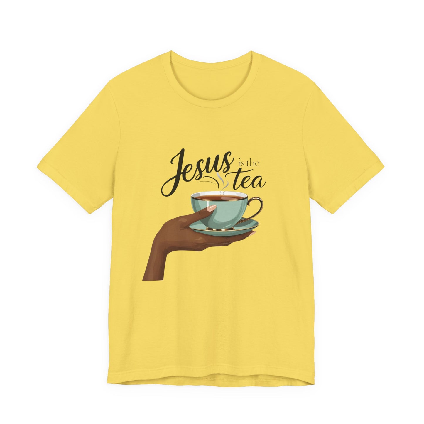 Jesus is the Tea Unisex Short Sleeve Tee, Casual Christian Shirt, Gift for Tea Lovers, Faith-Based Apparel, Inspirational T-Shirt