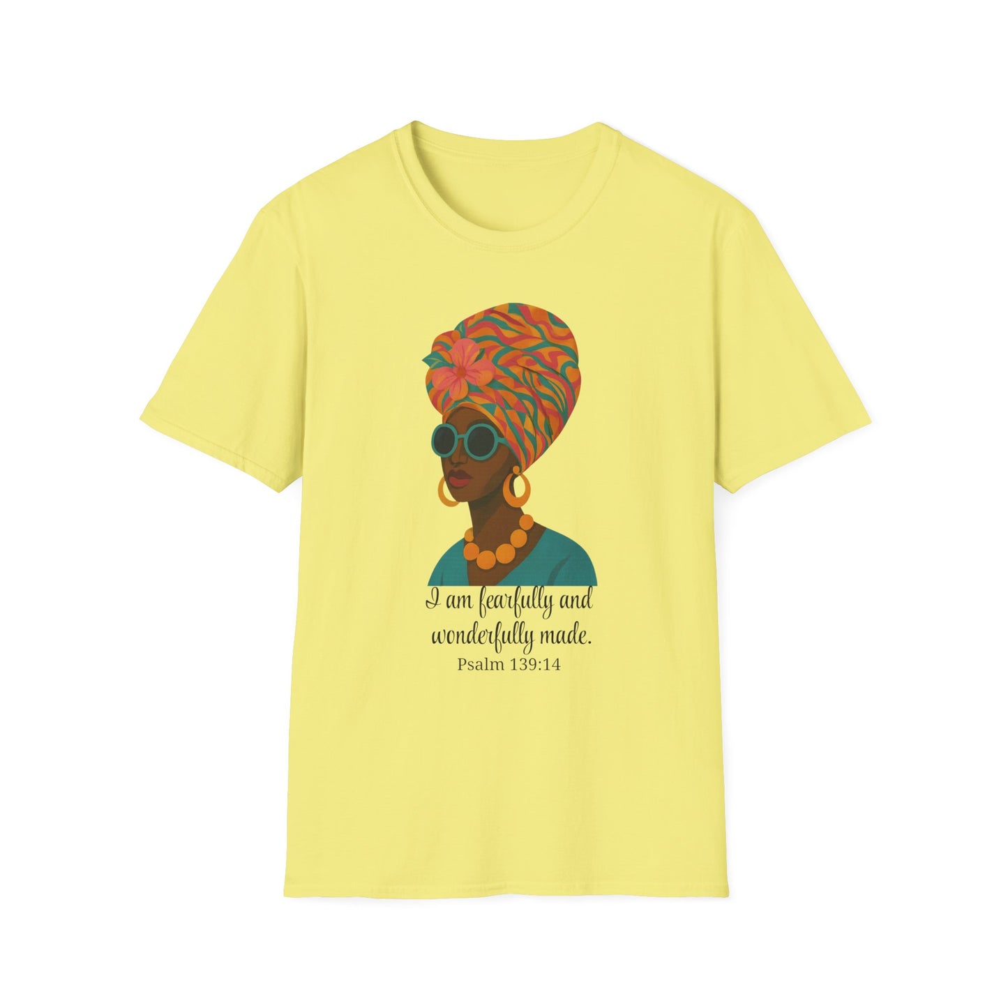 Inspirational Graphic T-Shirt, Unisex Softstyle Tee, Faith-Based Apparel, African American Pride, Gift for Her