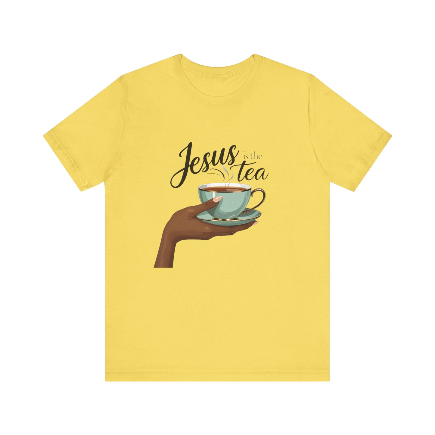 Jesus is the Tea Unisex Short Sleeve Tee, Casual Christian Shirt, Gift for Tea Lovers, Faith-Based Apparel, Inspirational T-Shirt