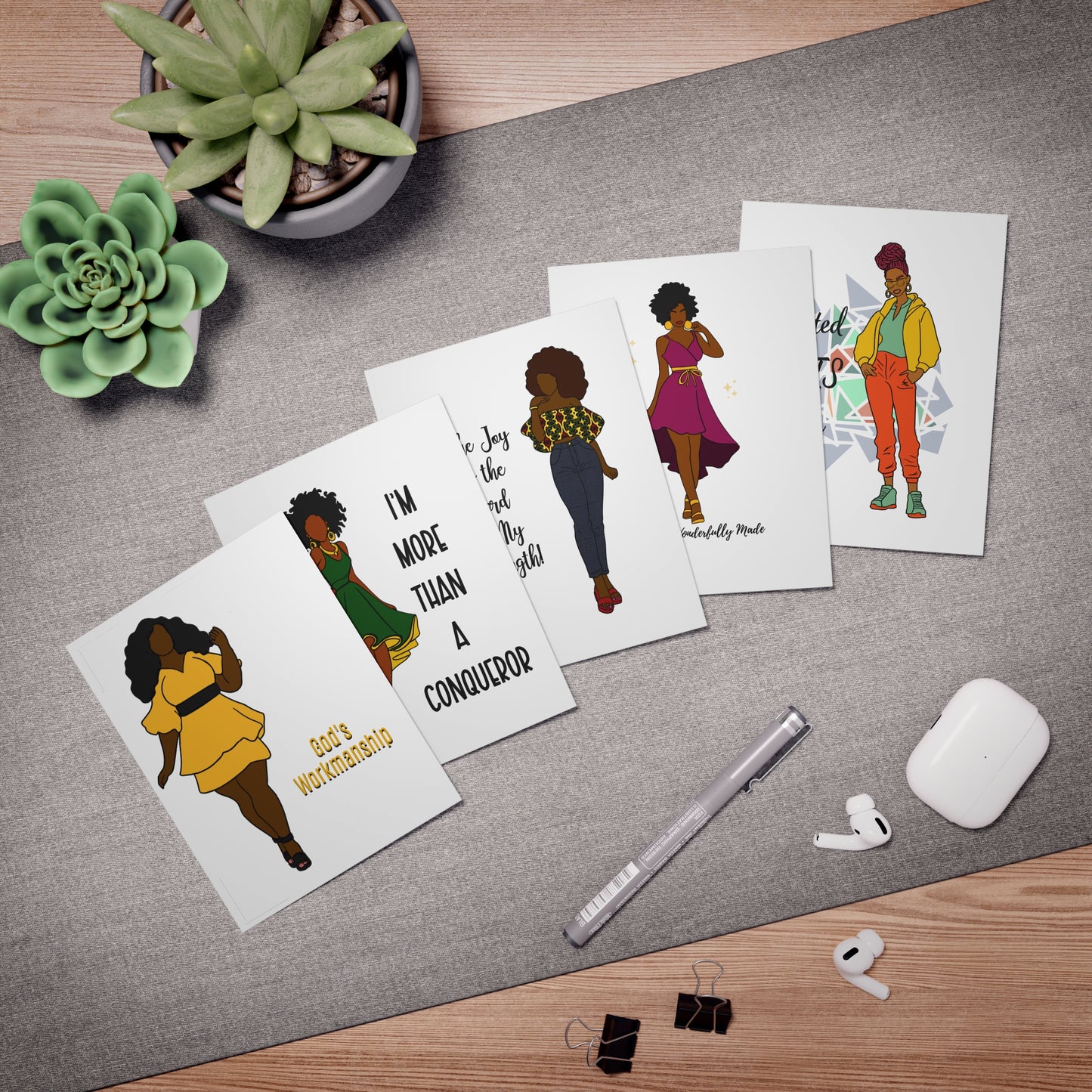 Greeting Cards - Women Scripture Design (5-Pack) - Two Anointed Hands