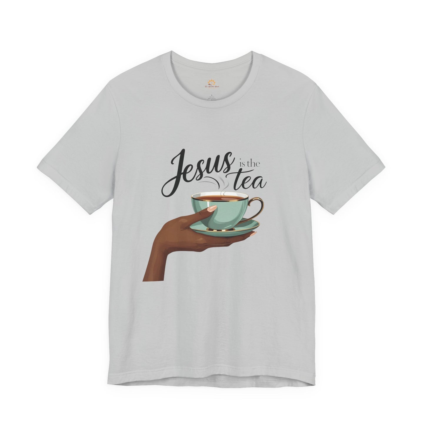 Jesus is the Tea Unisex Short Sleeve Tee, Casual Christian Shirt, Gift for Tea Lovers, Faith-Based Apparel, Inspirational T-Shirt