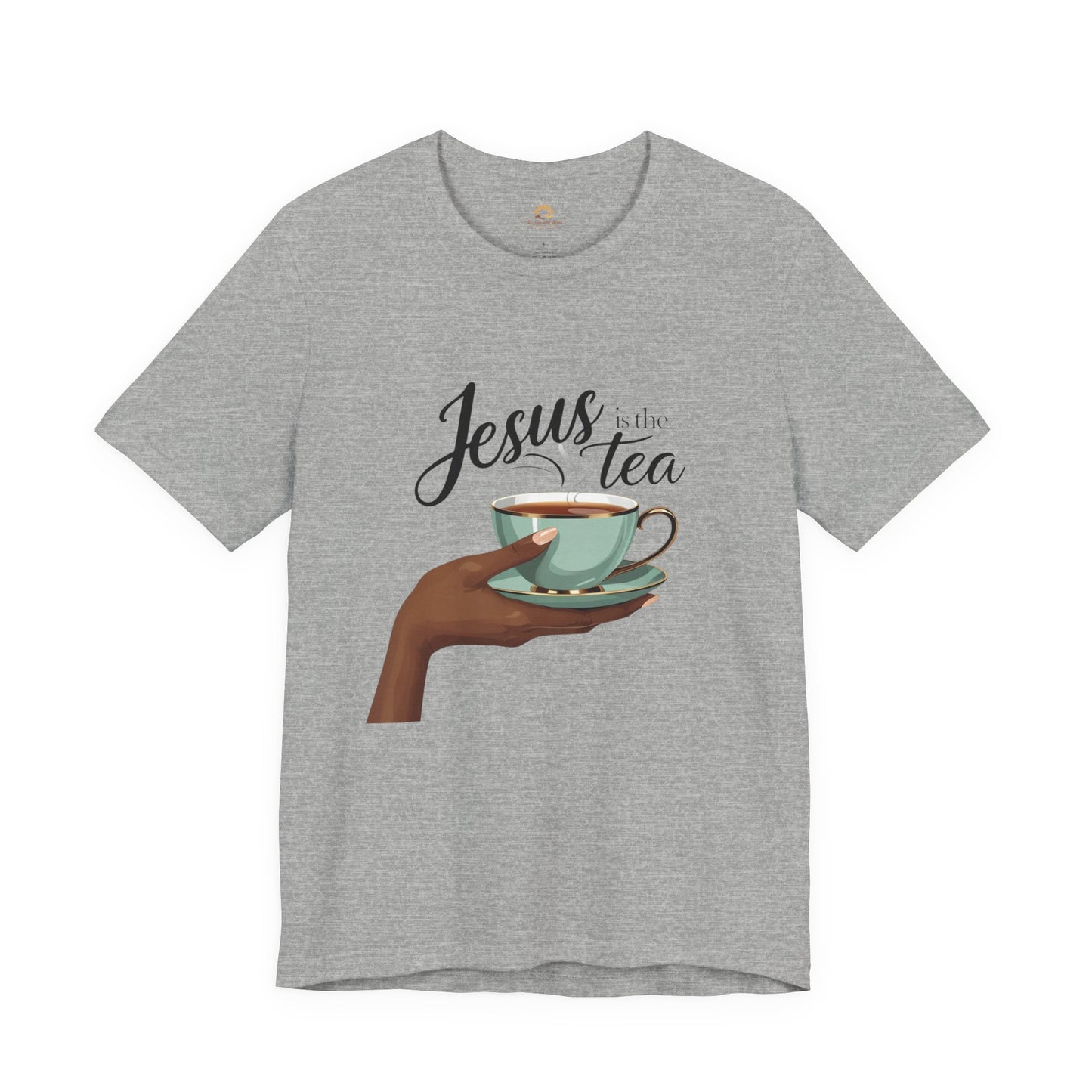 Jesus is the Tea Unisex Short Sleeve Tee, Casual Christian Shirt, Gift for Tea Lovers, Faith-Based Apparel, Inspirational T-Shirt