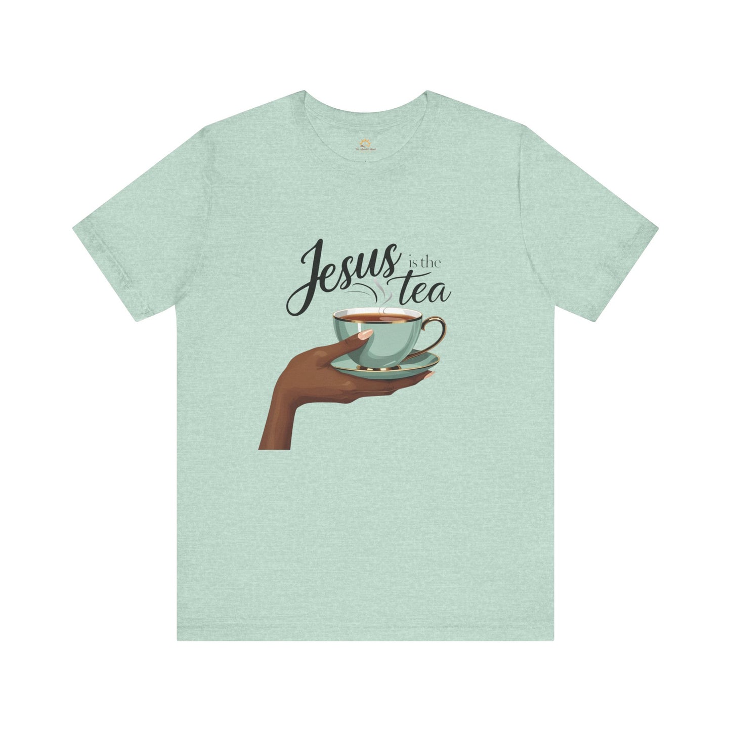 Jesus is the Tea Unisex Short Sleeve Tee, Casual Christian Shirt, Gift for Tea Lovers, Faith-Based Apparel, Inspirational T-Shirt