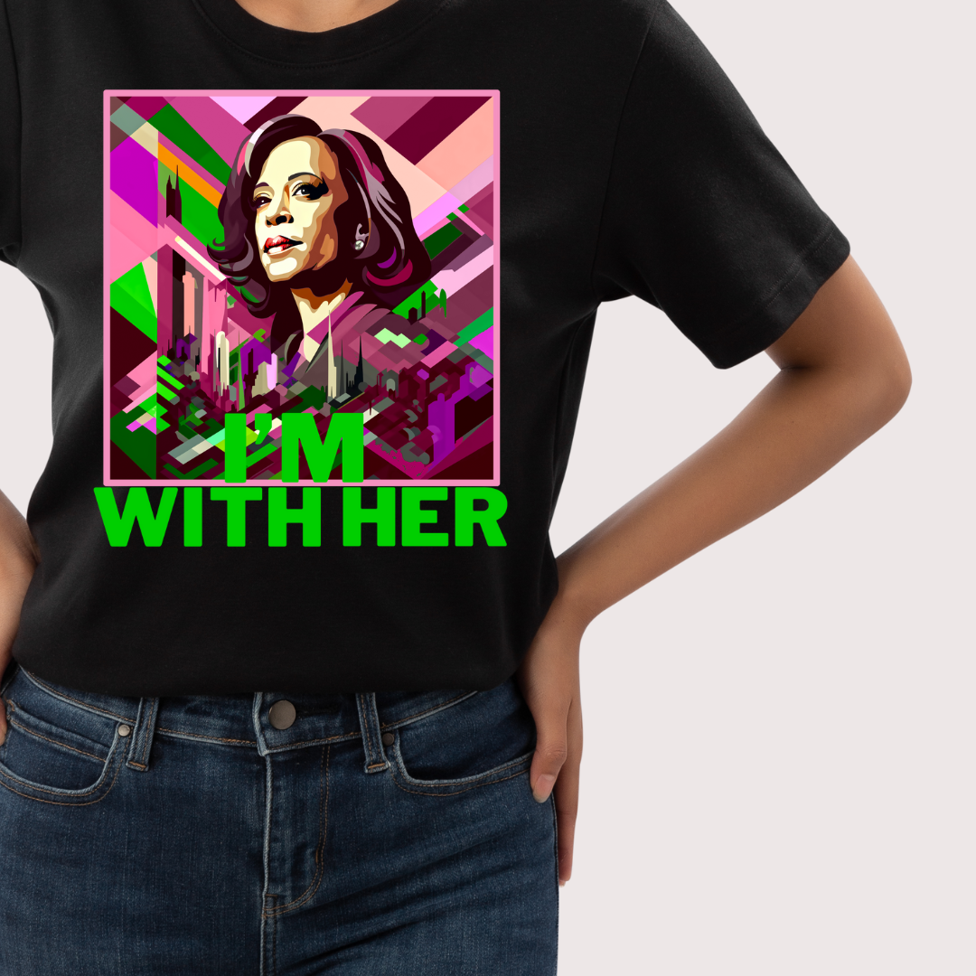 Men and Women I’m with Her Kamala T-shirt - Two Anointed Hands