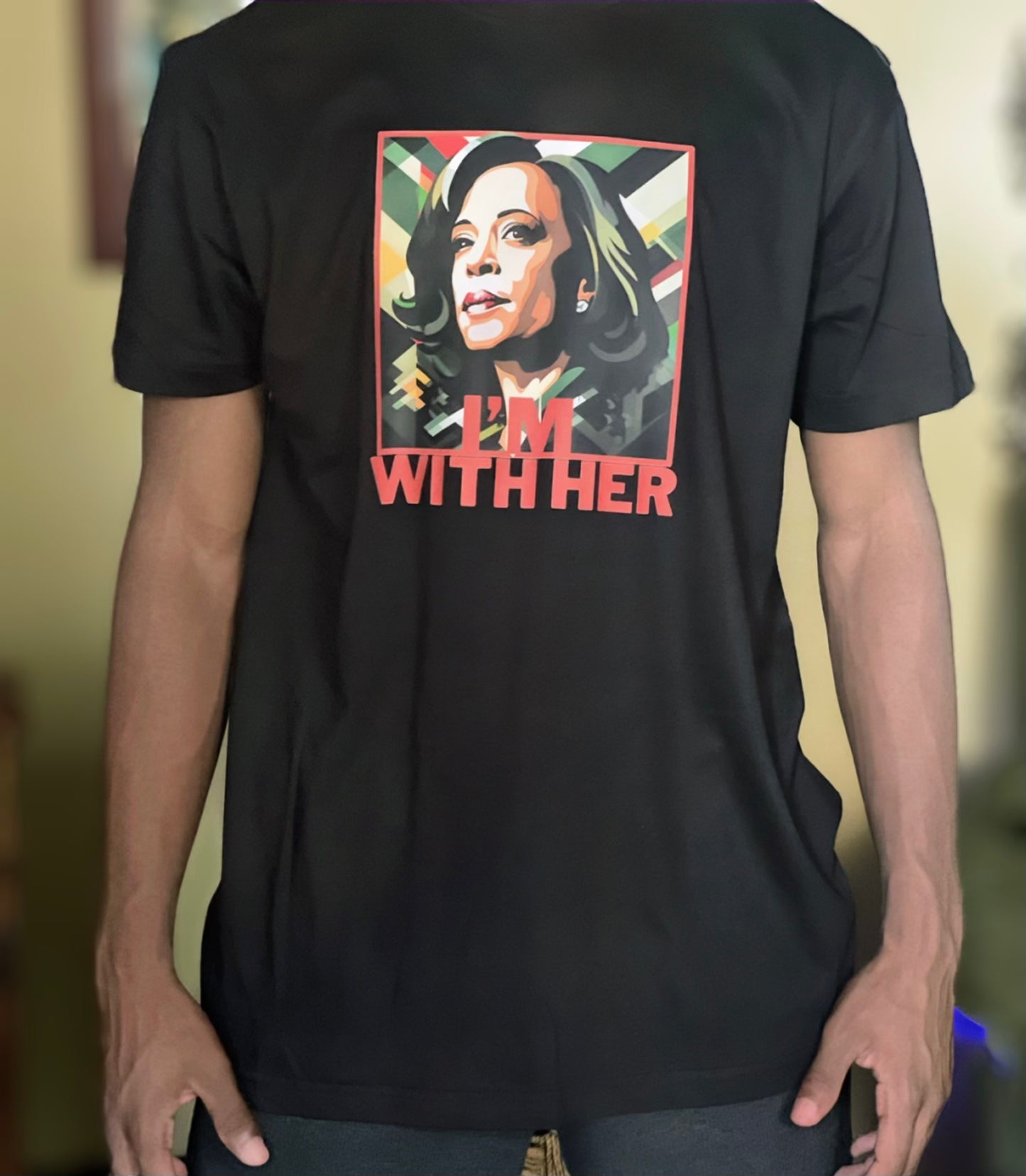 Men and Women I’m with Her Kamala T-shirt - Two Anointed Hands
