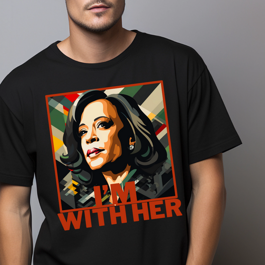 Men and Women I’m with Her Kamala T-shirt - Two Anointed Hands