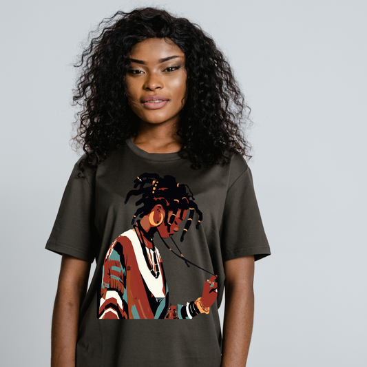 Boho t-shirt, women's t-shirt, graphic tees, african-american woman tee - Two Anointed Hands