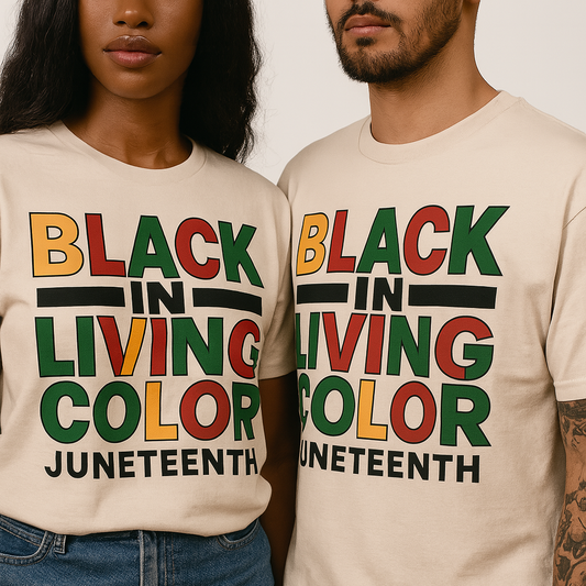 Juneteenth Black in Living Color T-Shirt - Unisex Softstyle Tee