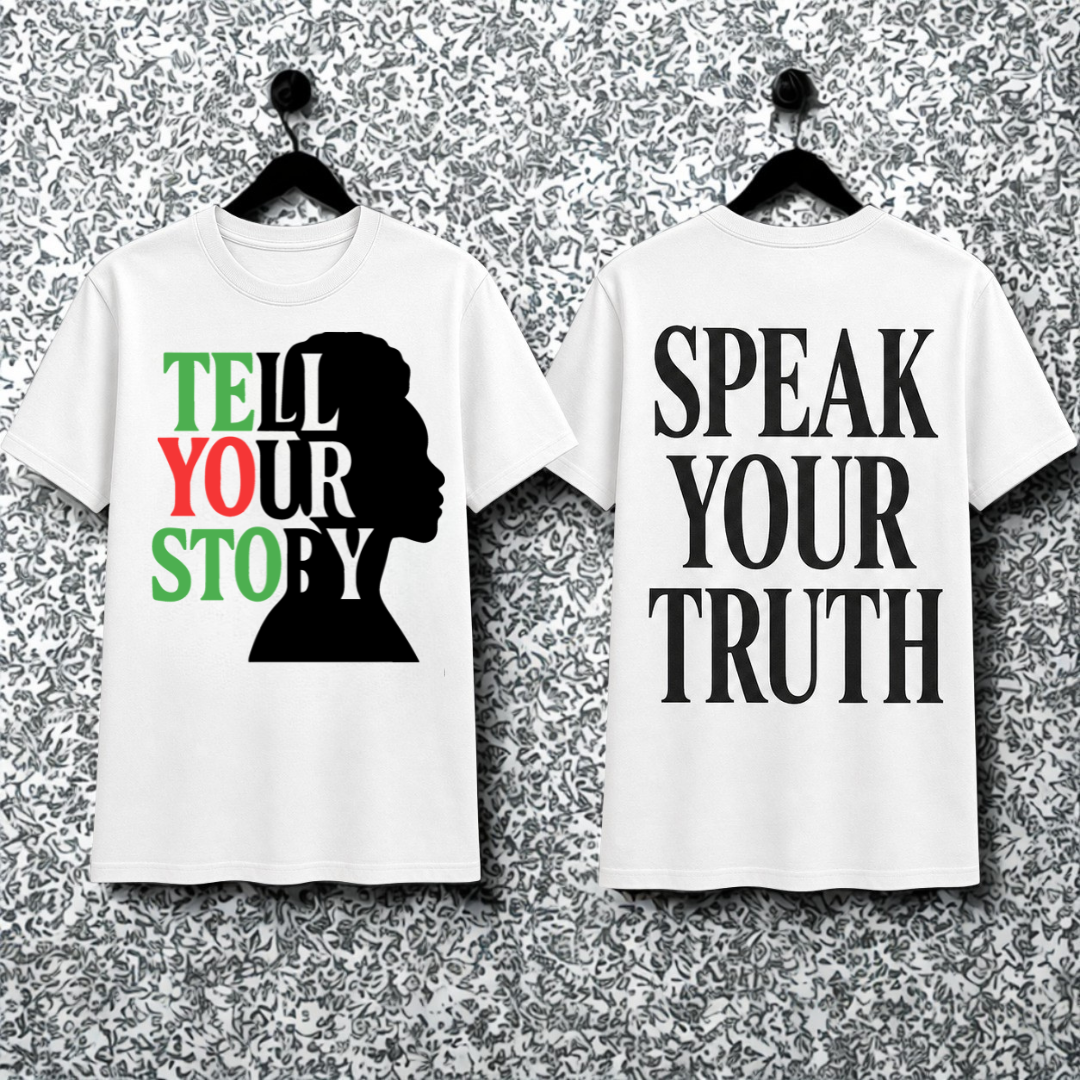 Tell Your Story Afro Silhouette Graphic Tee