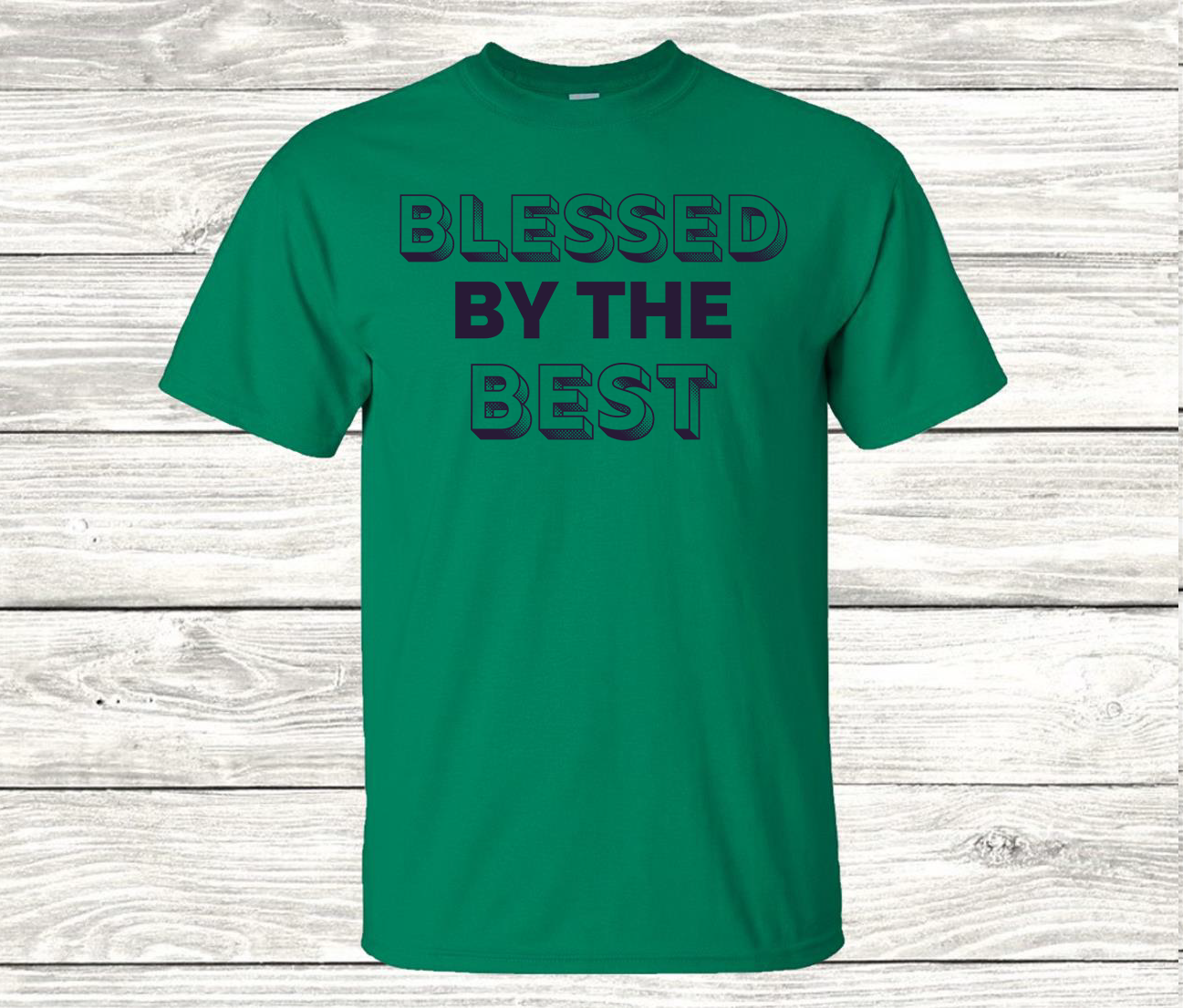 Blessed by The Best T-shirt - Faith-Based Design, Soft Cotton, Unisex - Two Anointed Hands