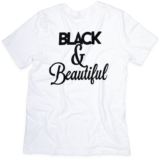 Black & Beautiful T-shirt - Empowering Message, Soft Cotton, Unisex Fit - Two Anointed Hands