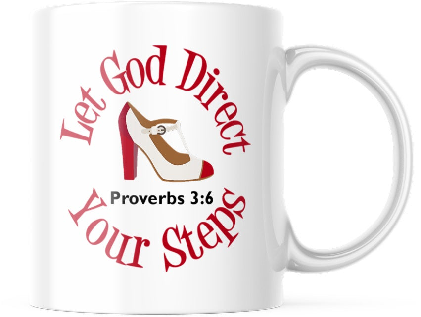 Let God Direct Your Steps Inspirational Coffee Mug - Two Anointed Hands