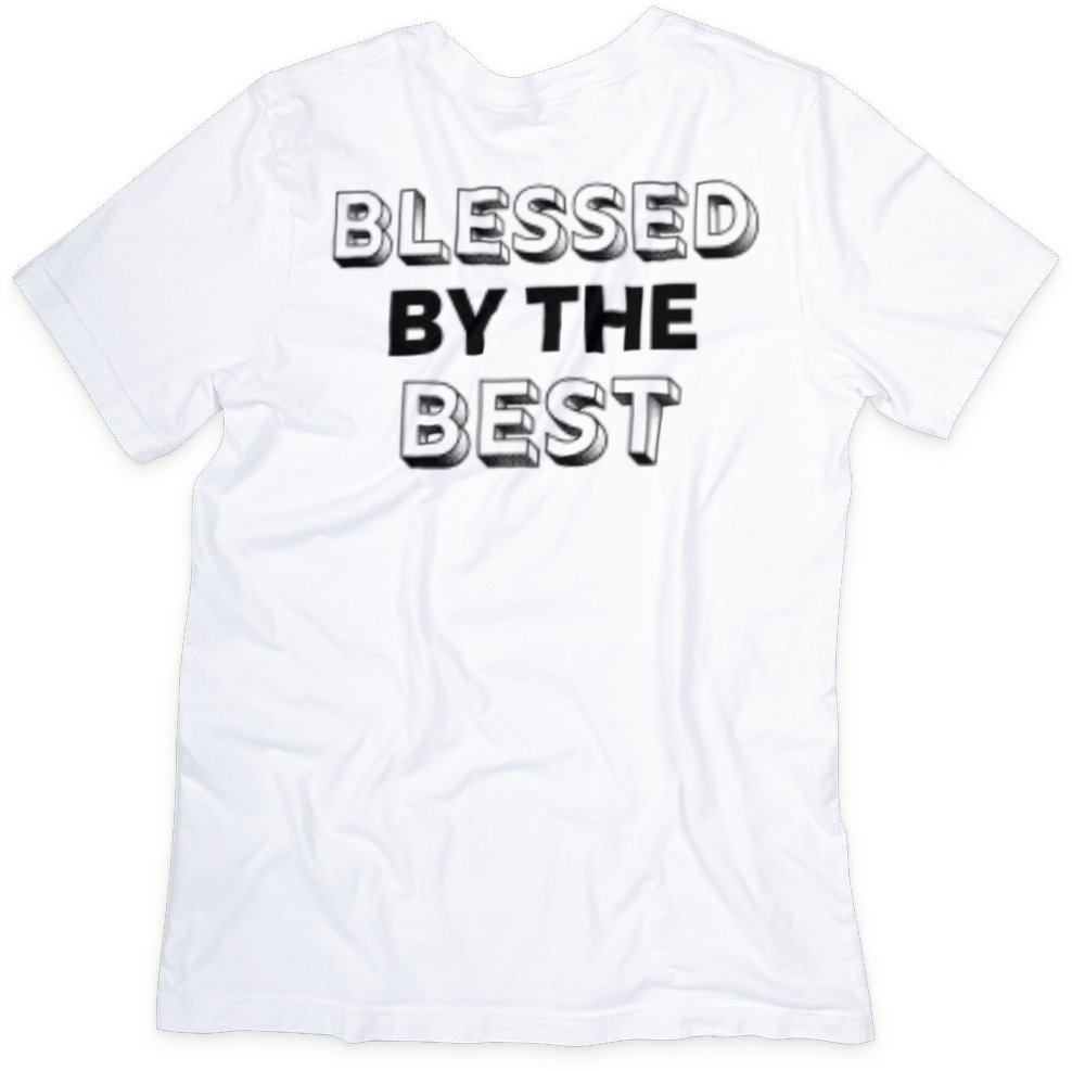 Blessed by The Best T-shirt - Faith-Based Design, Soft Cotton, Unisex - Two Anointed Hands
