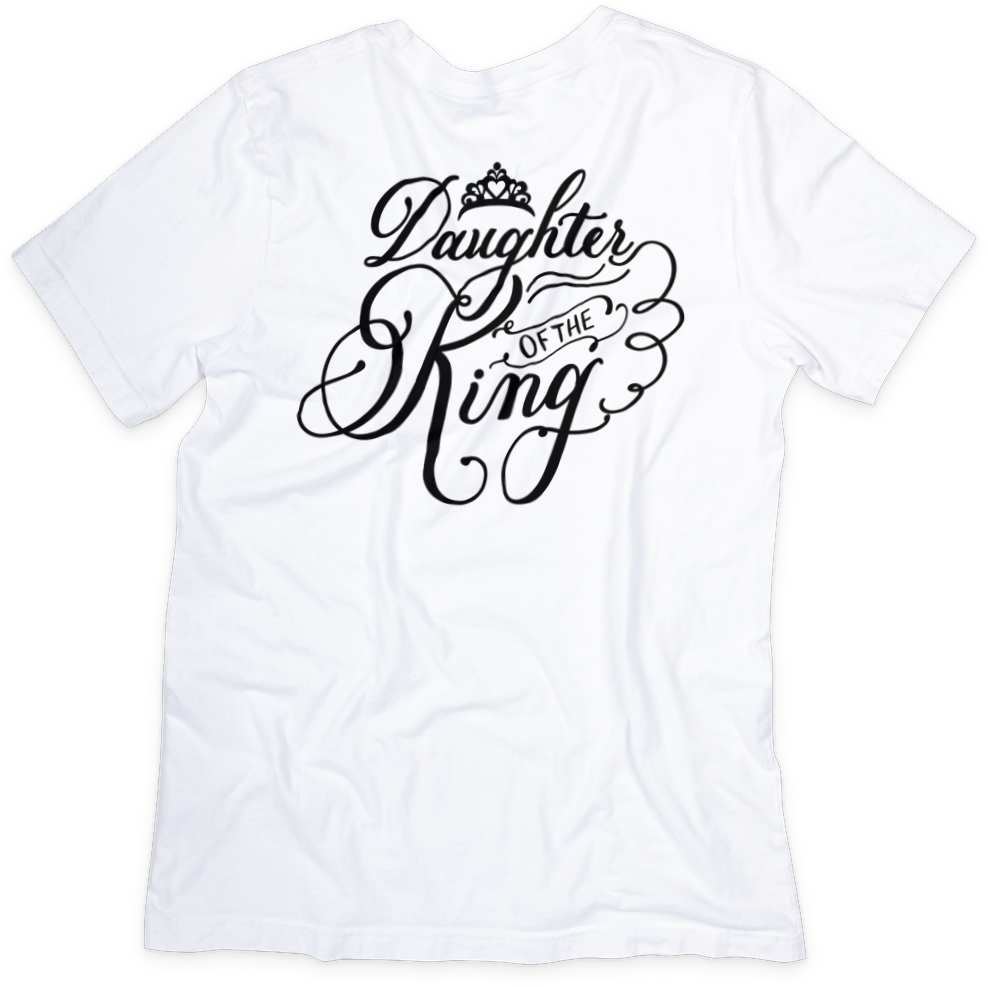 Daughter of the King T-shirt - Inspirational Design, Soft Cotton, Unisex - Two Anointed Hands