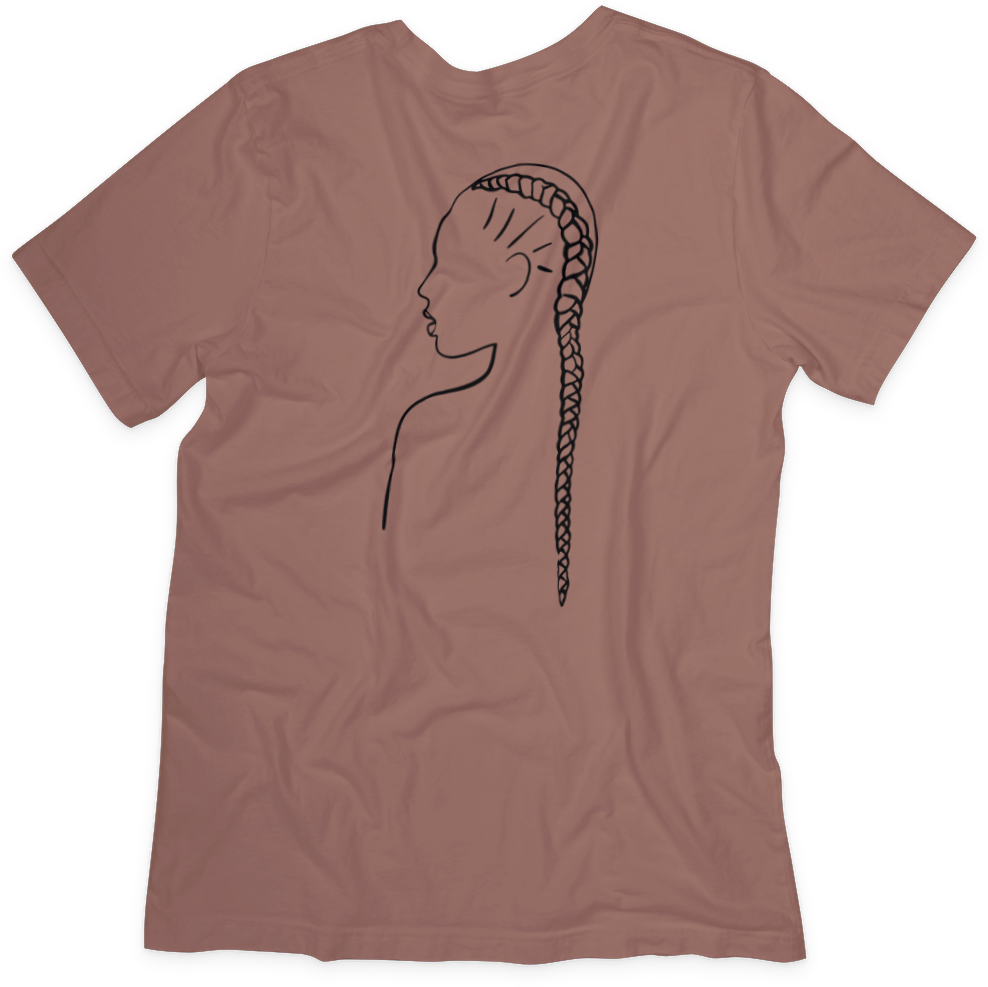 Braid T-shirt - Celebrating Natural Hair, Soft Cotton, Unisex Fit - Two Anointed Hands