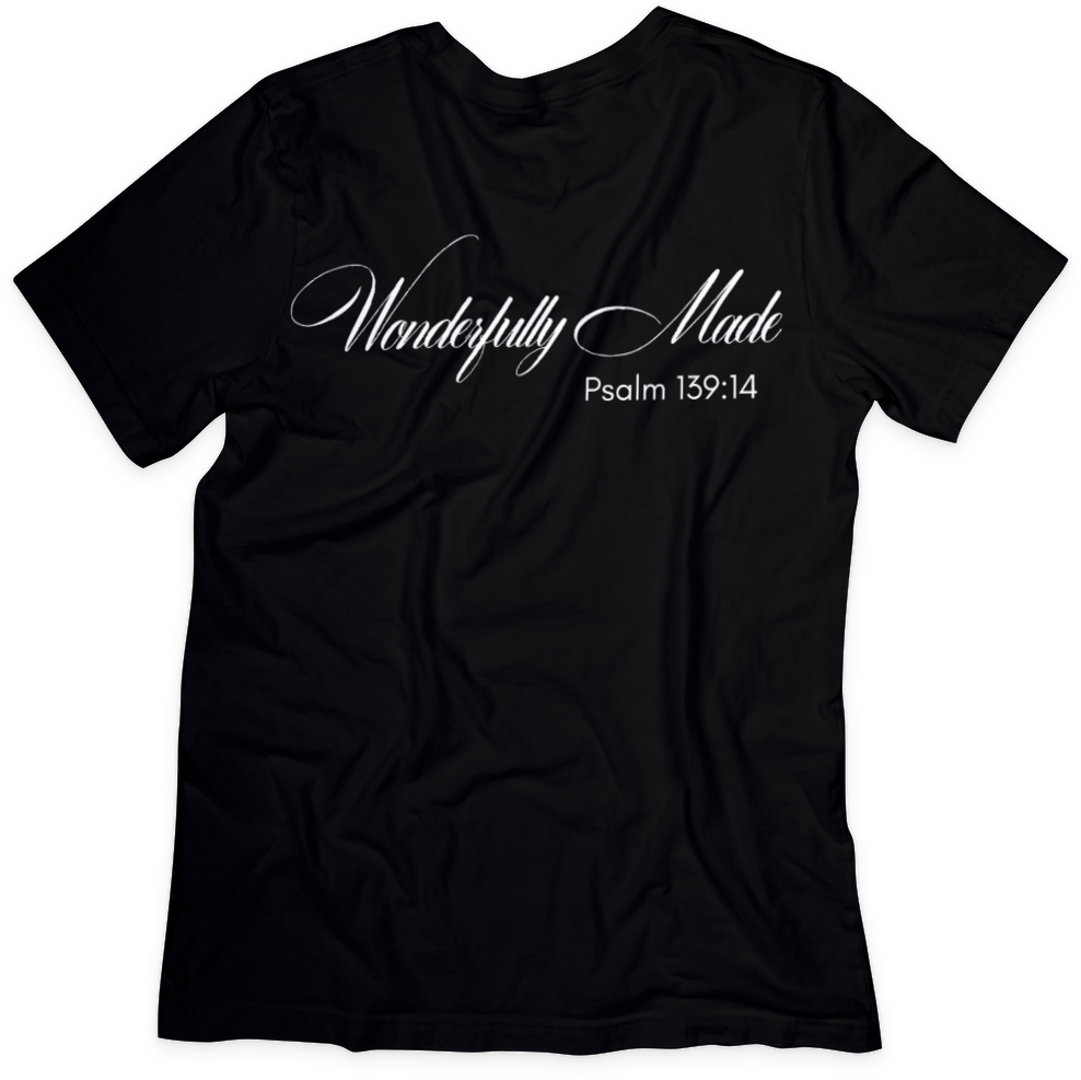Wonderfully Made Inspirational T-shirt - Two Anointed Hands