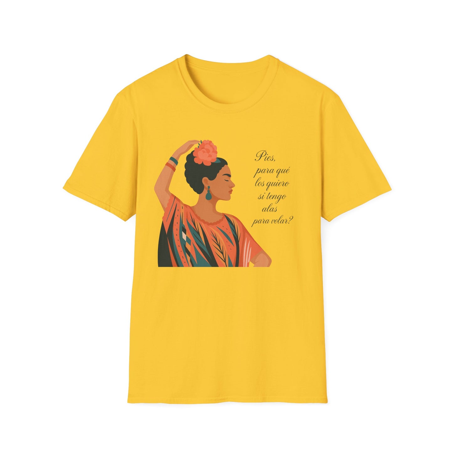 Frida Kahlo Inspired Unisex Softstyle T-Shirt - Empowering Art Tee