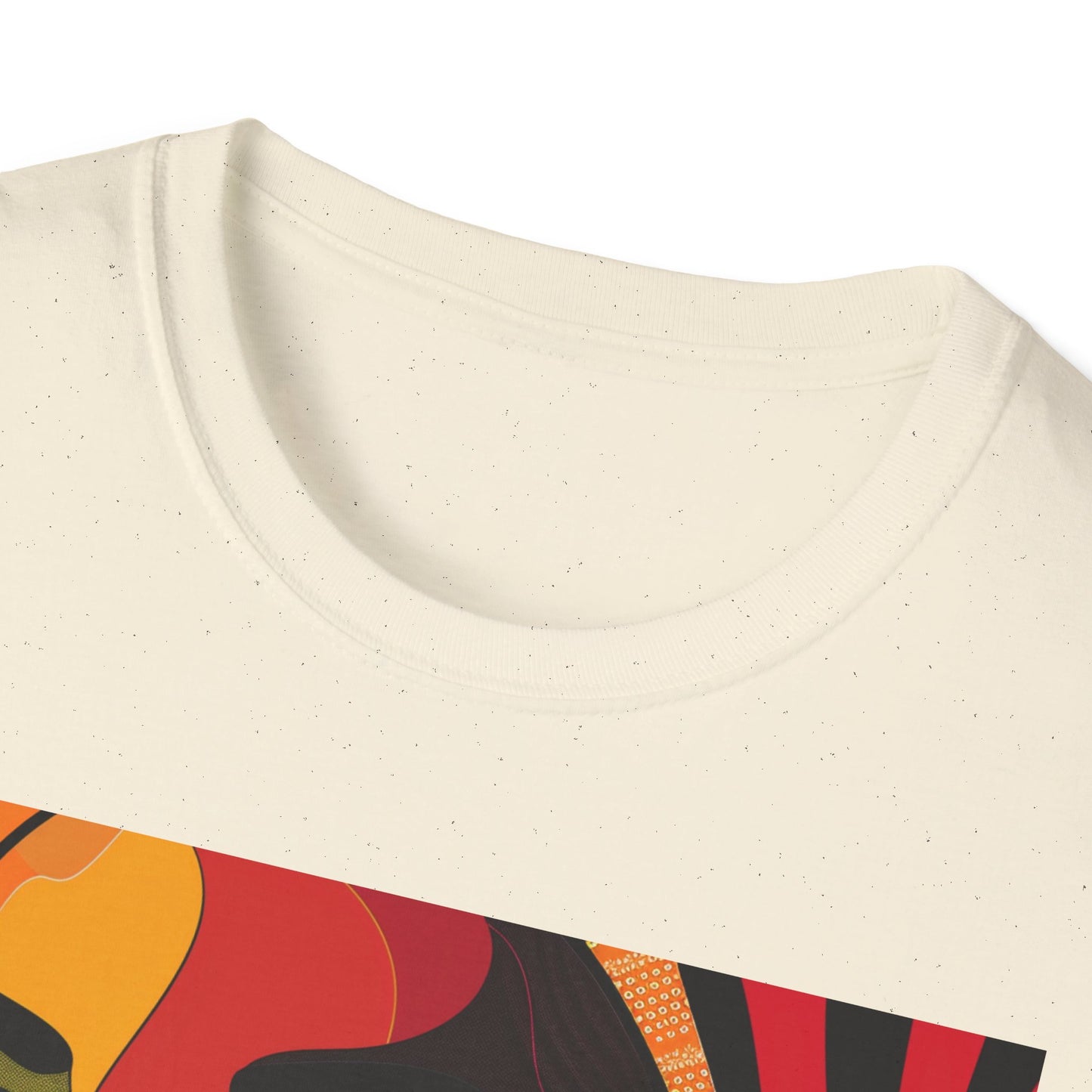 Vibrant Art-Inspired Unisex Softstyle T-Shirt - Colorful Portrait Design