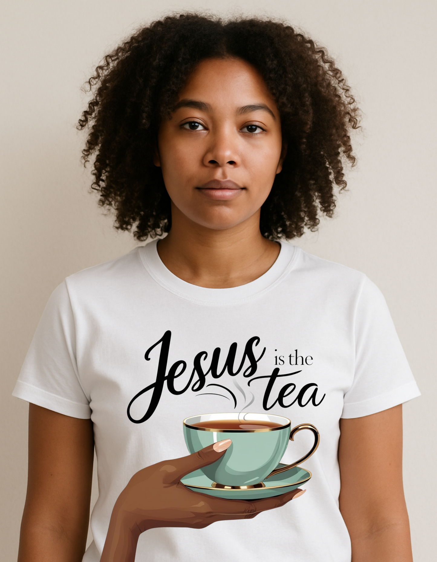 Jesus is the Tea Unisex Short Sleeve Tee, Casual Christian Shirt, Gift for Tea Lovers, Faith-Based Apparel, Inspirational T-Shirt