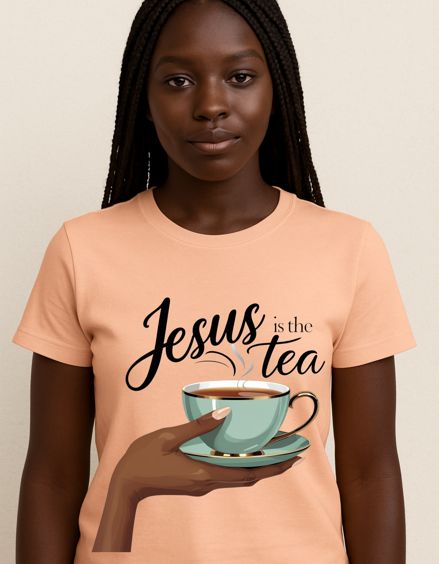 Jesus is the Tea Unisex Short Sleeve Tee, Casual Christian Shirt, Gift for Tea Lovers, Faith-Based Apparel, Inspirational T-Shirt