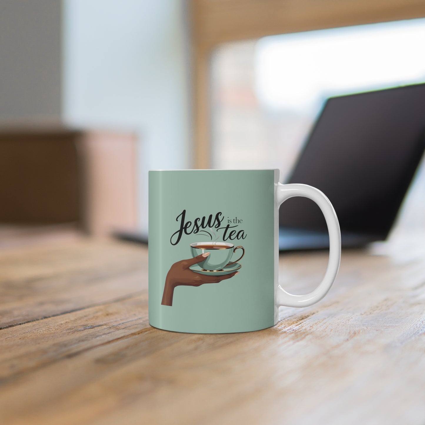 Jesus Is the Tea Ceramic Mug — Faith & Tea 11oz