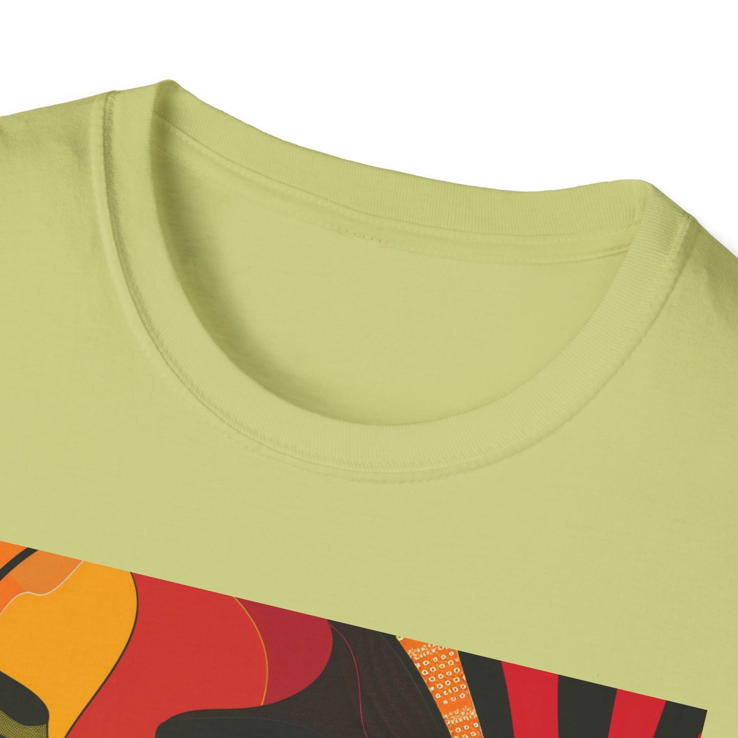 Vibrant Art-Inspired Unisex Softstyle T-Shirt - Colorful Portrait Design