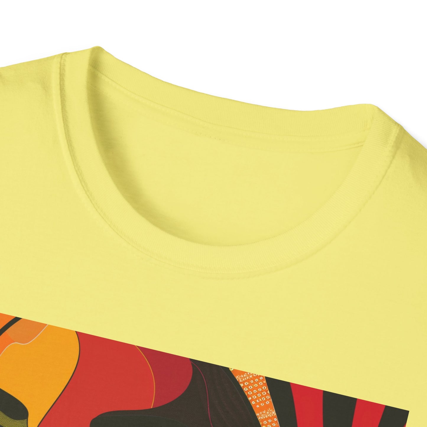 Vibrant Art-Inspired Unisex Softstyle T-Shirt - Colorful Portrait Design