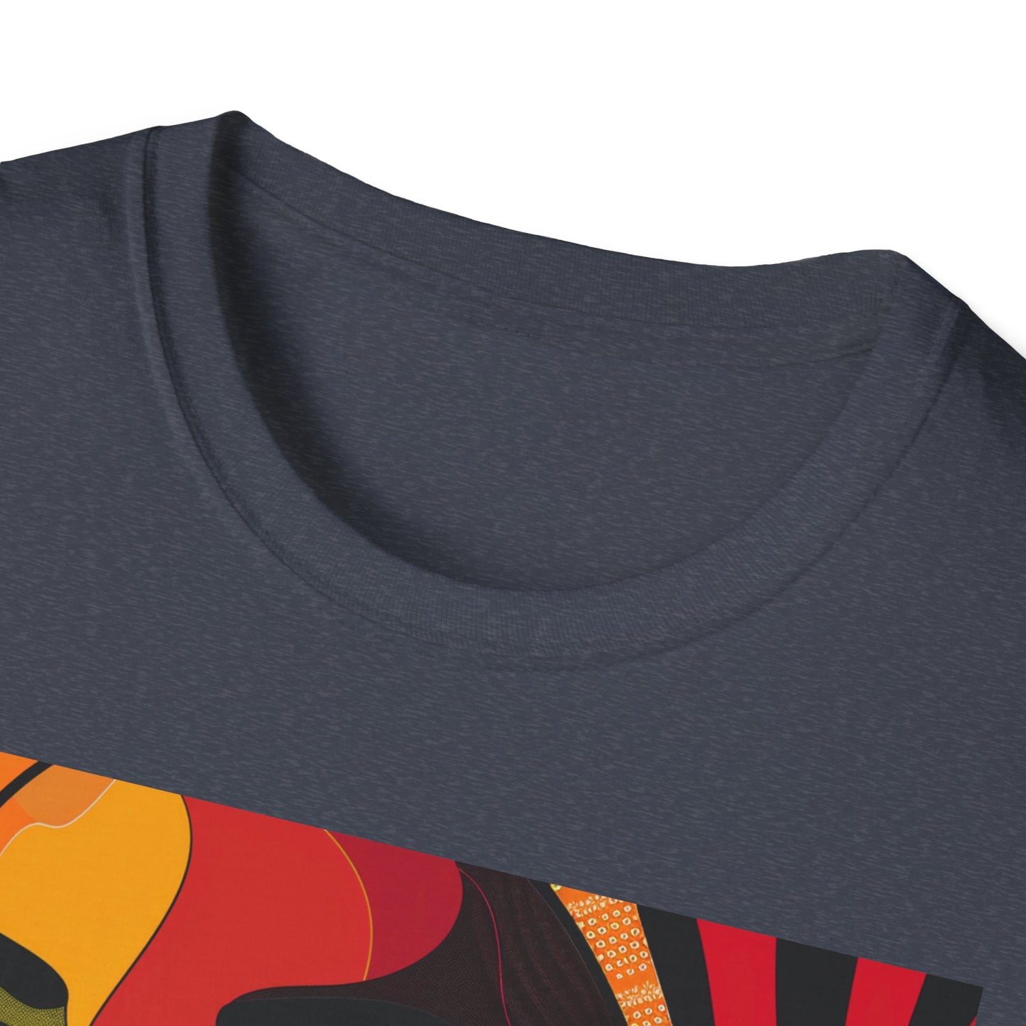 Vibrant Art-Inspired Unisex Softstyle T-Shirt - Colorful Portrait Design
