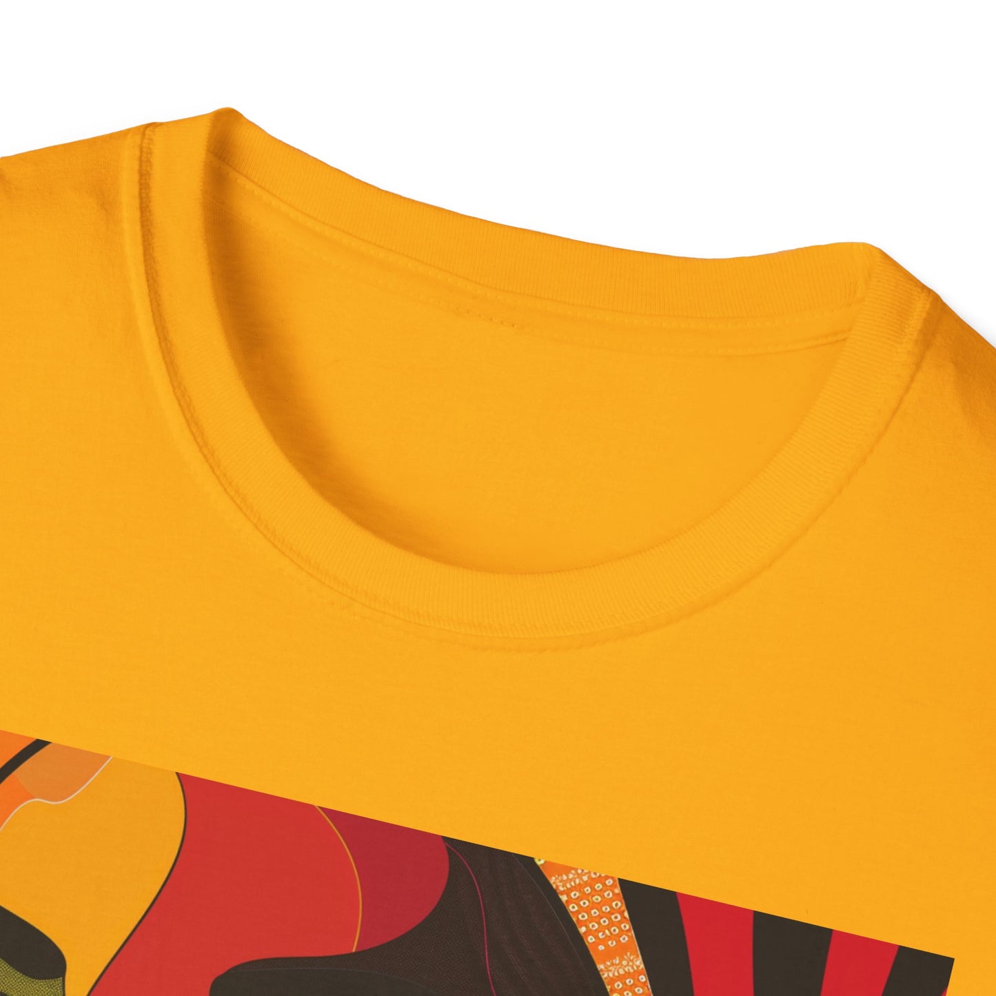 Vibrant Art-Inspired Unisex Softstyle T-Shirt - Colorful Portrait Design