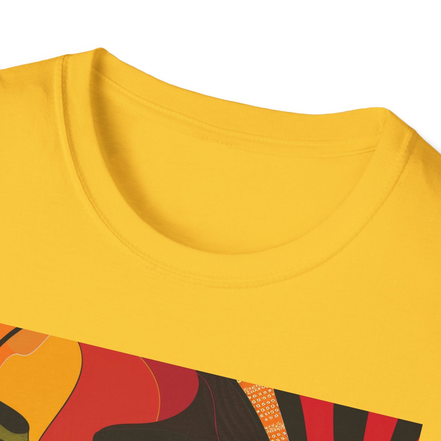 Vibrant Art-Inspired Unisex Softstyle T-Shirt - Colorful Portrait Design