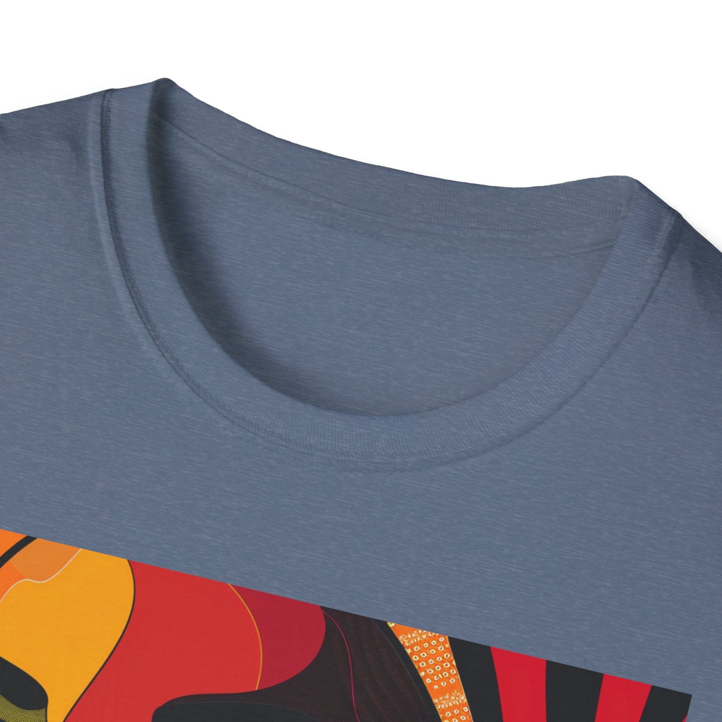 Vibrant Art-Inspired Unisex Softstyle T-Shirt - Colorful Portrait Design