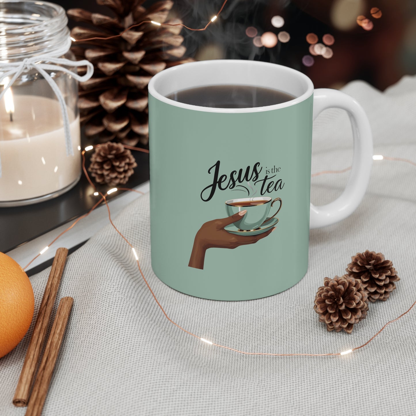 Jesus Is the Tea Ceramic Mug — Faith & Tea 11oz