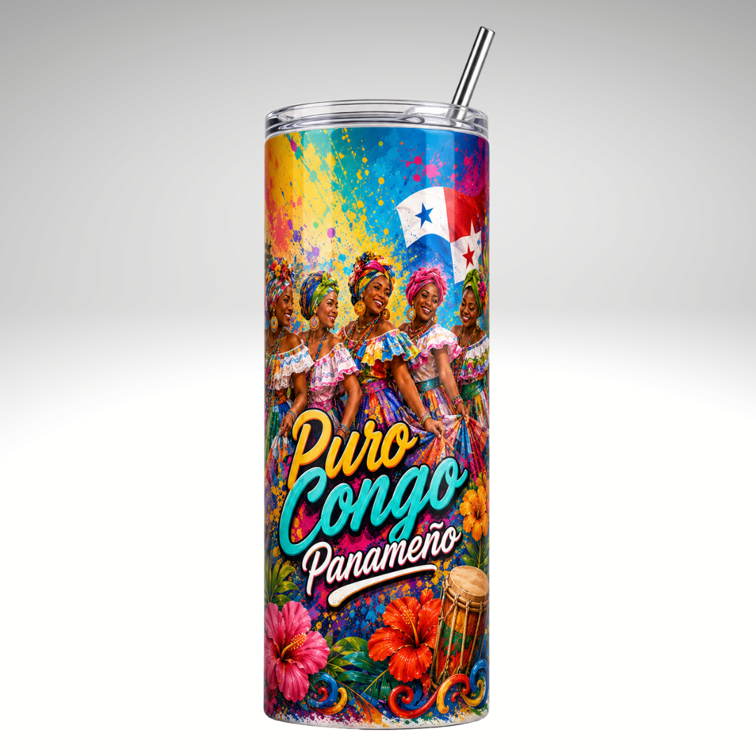 Afro-Panamanian Heritage + Congo Culture + Panamanian Pride 20oz Tumbler