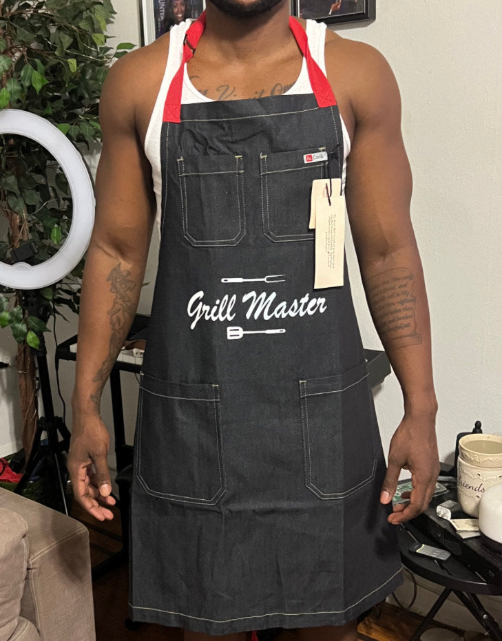 Two Anointed Hands Denim Apron