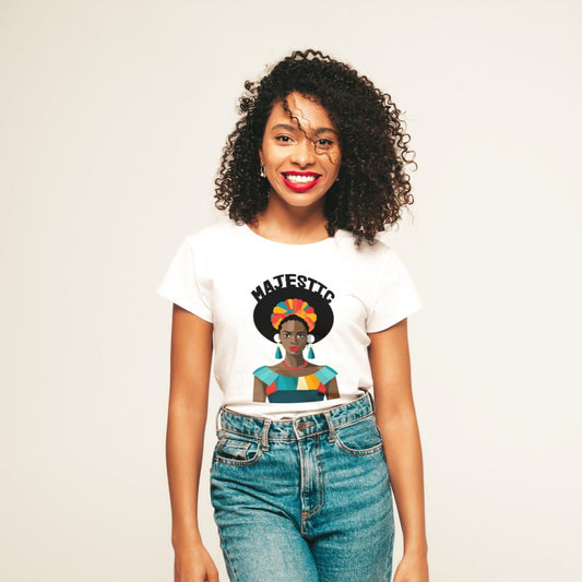 Cultural Pride Tee, Comfortable Women's Shirt, Graphic Tee, Gift for Her, Afrocentric Fashion, Everyday Wear, Summer Top