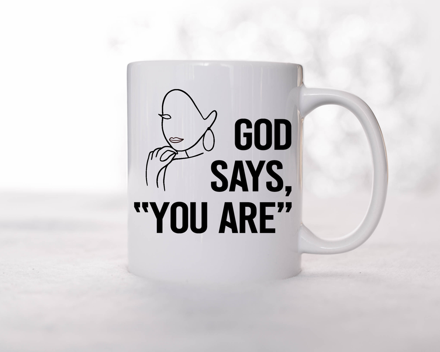 Custom Made Mugs - Personalized Designs, High-Quality Ceramic, 11oz - Two Anointed Hands