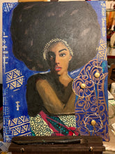 Load image into Gallery viewer, Two Anointed Hands -  Lady in Blue Canvas Art