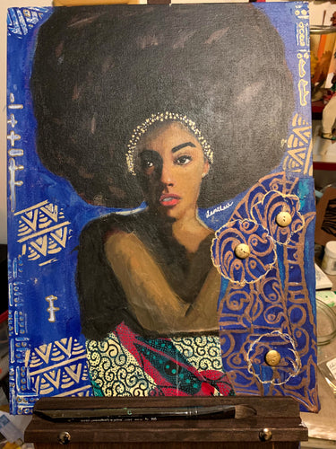 Two Anointed Hands -  Lady in Blue Canvas Art