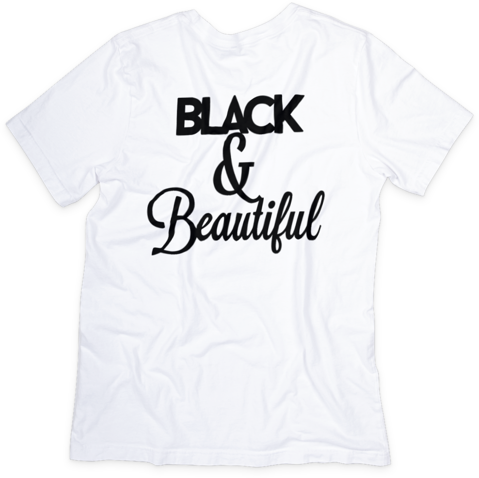 Black & Beautiful T-shirt - Empowering Message, Soft Cotton, Unisex Fit - Two Anointed Hands